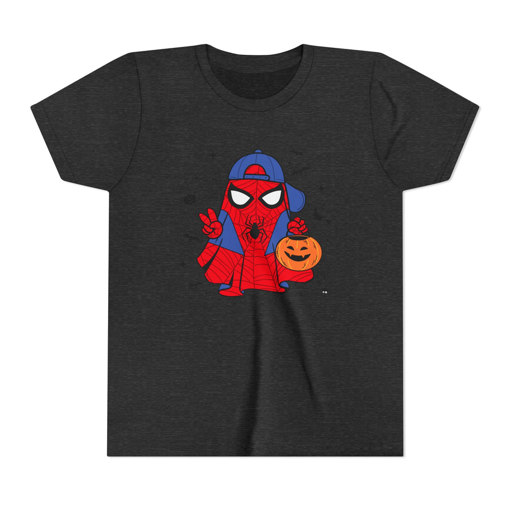 Kids Halloween Spider Superhero Tee – Cute Trick-or-Treat Pumpkin Design