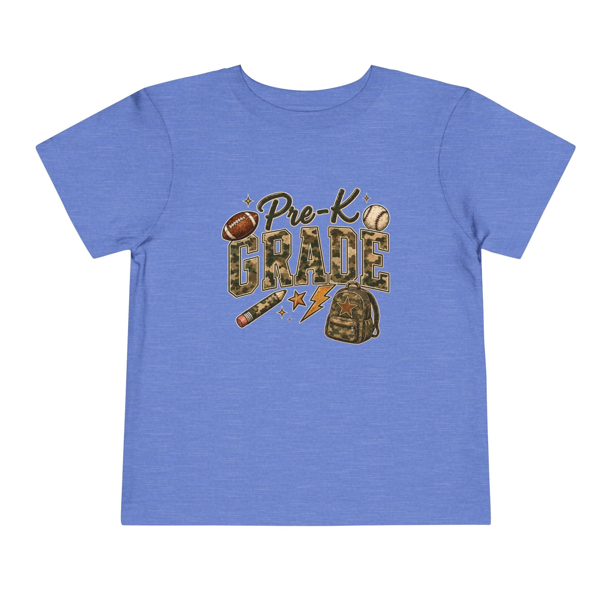 Pre-K Grade Toddler Tee — Back to School Sports Design