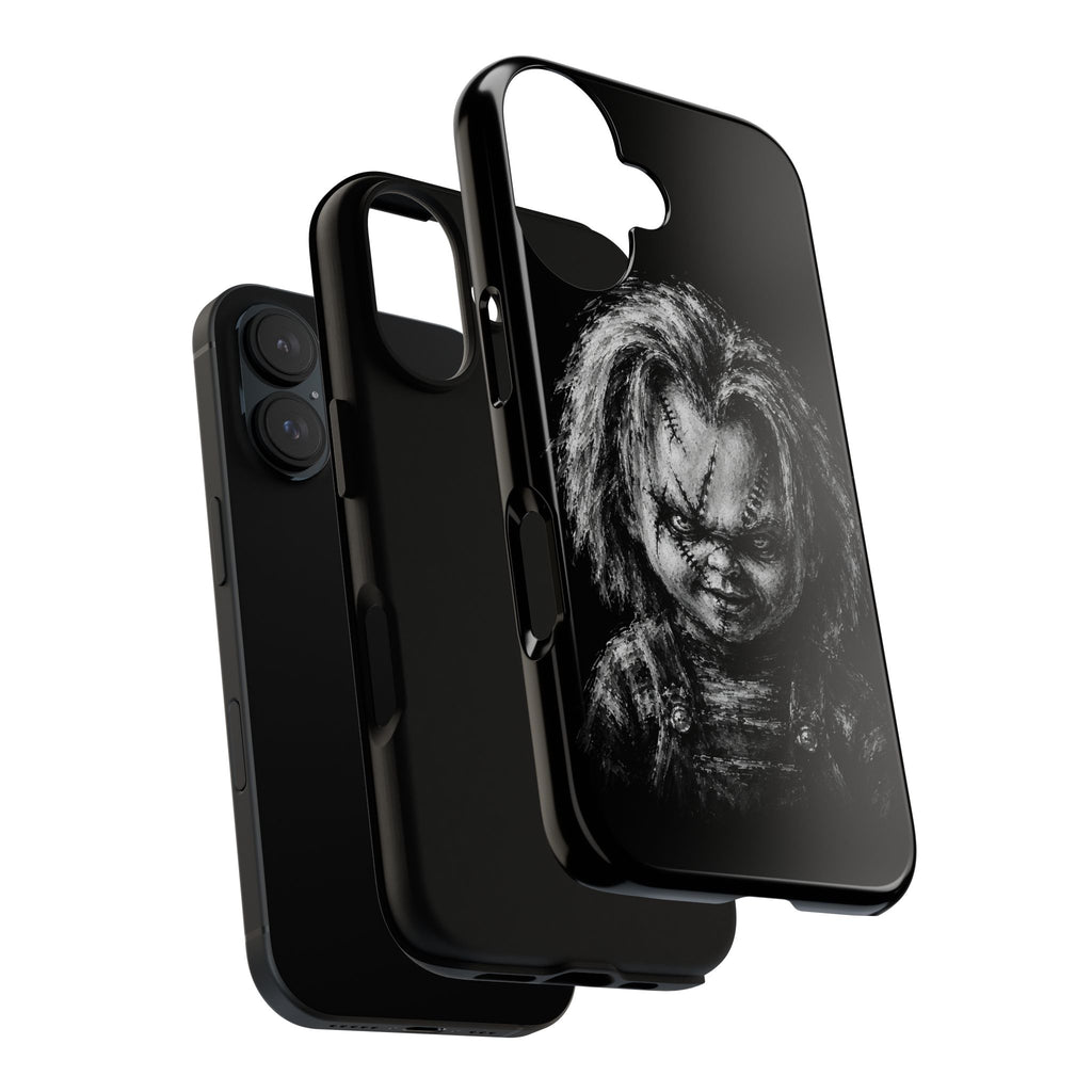 Horror Doll Phone Case - Chucky-Inspired Creepy Portrait Tough Case