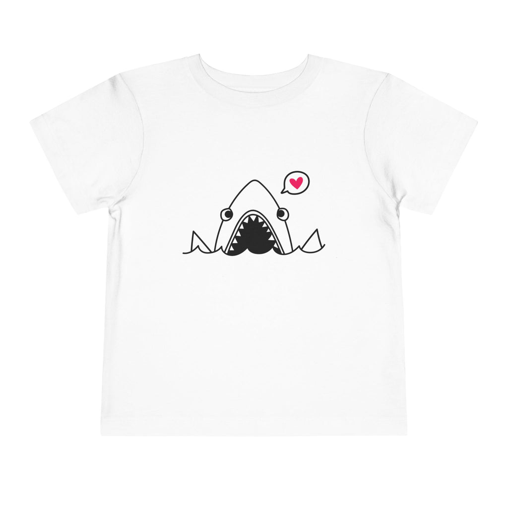 Cute Shark with Heart Toddler Tee | Baby Shark Graphic Shirt
