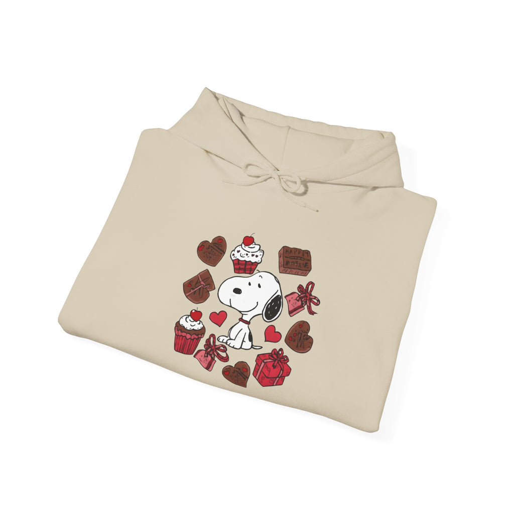 Snoopy Valentine Heart Hoodie | Cute Chocolate Cupcake Love Design