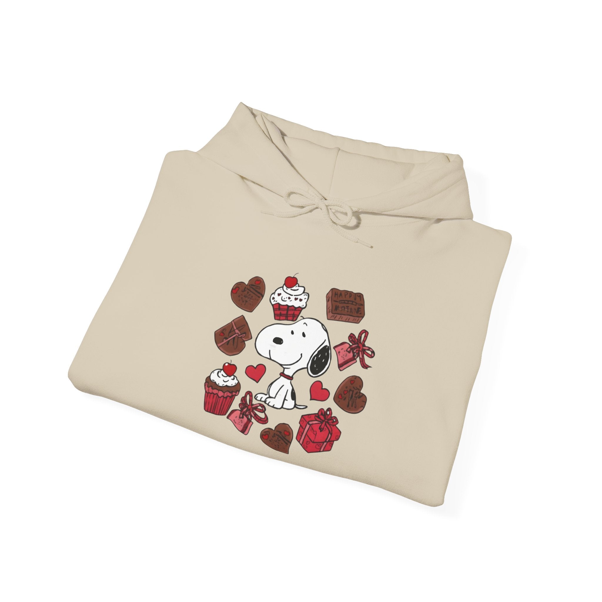 Snoopy Valentine Heart Hoodie | Cute Chocolate Cupcake Love Design