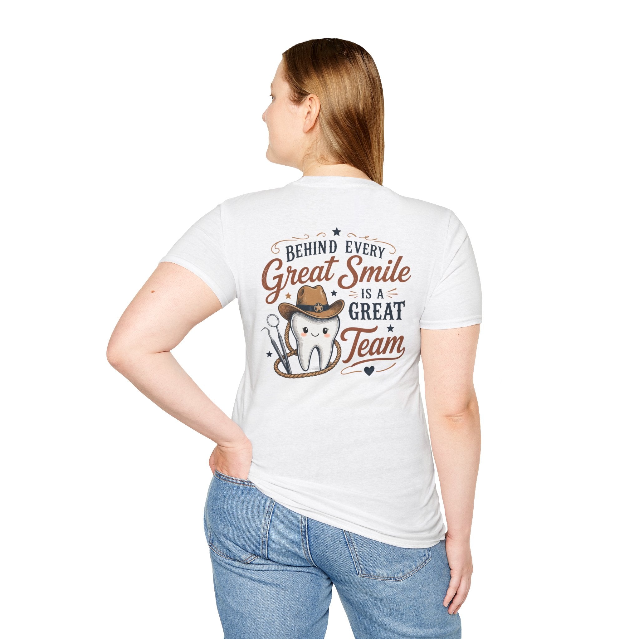 Cowboy Tooth Tee — Cute Western Dental Graphic T-Shirt