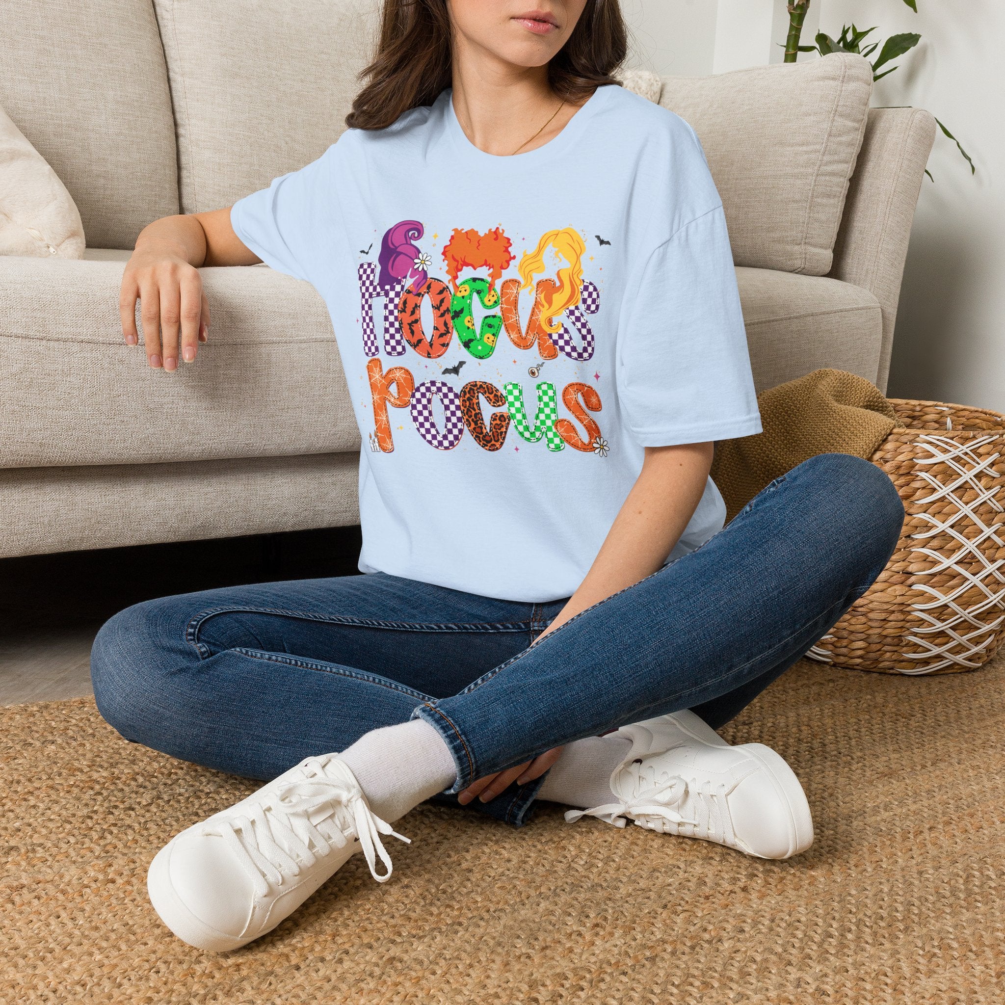 Hocus Pocus Halloween T‑Shirt — Colorful Witch Sisters Movie Tribute
