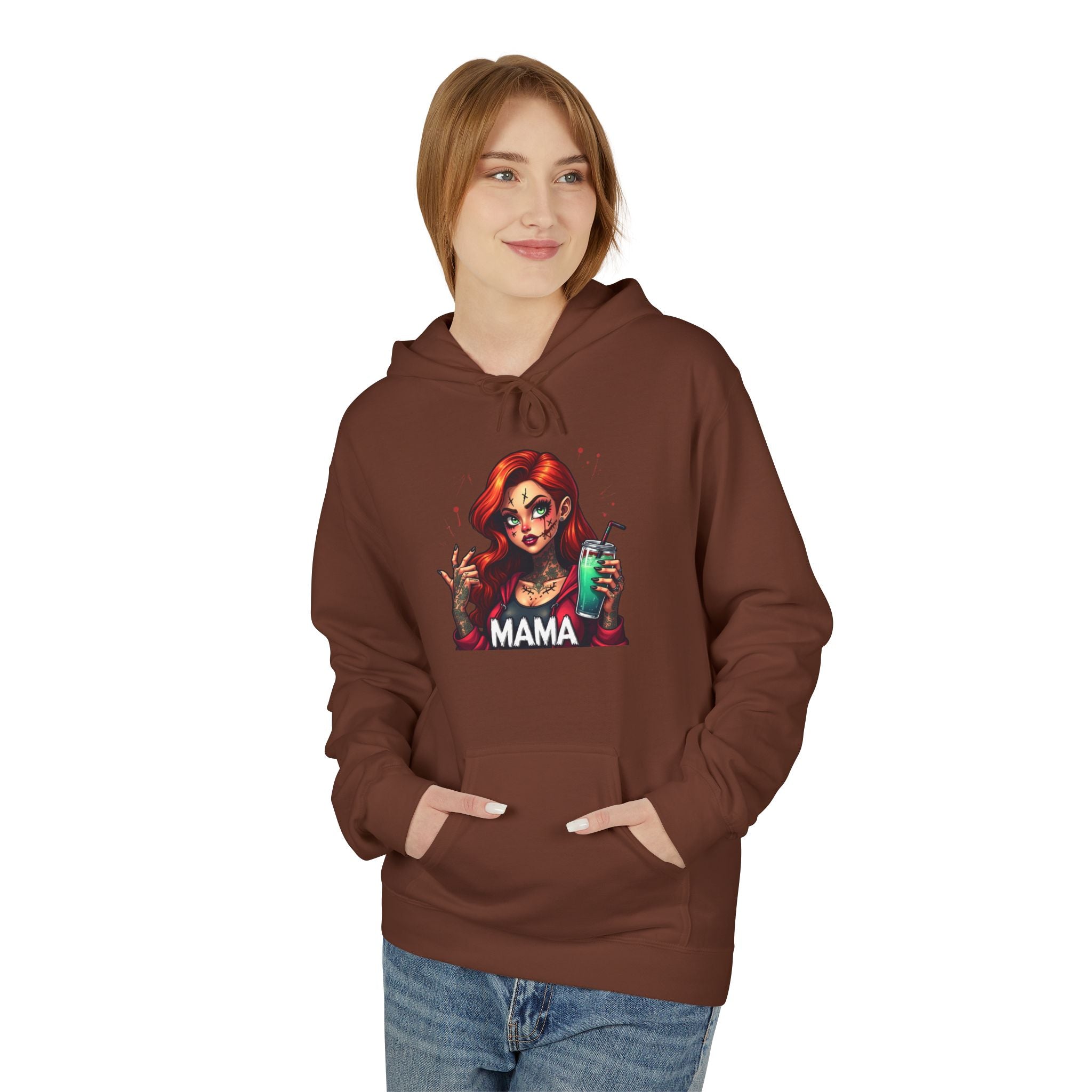 Mama Witch Hoodie — Spooky Retro Mom Graphic Pullover