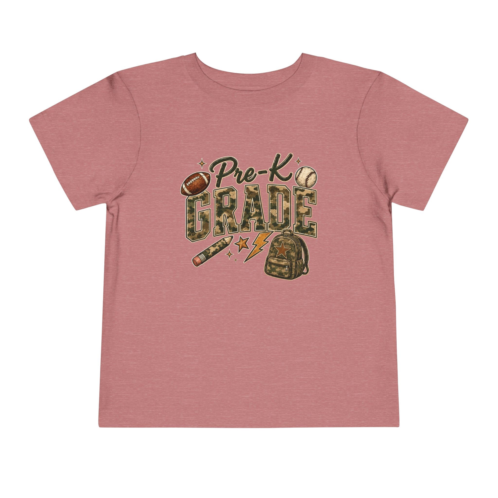 Pre-K Grade Toddler Tee — Back to School Sports Design