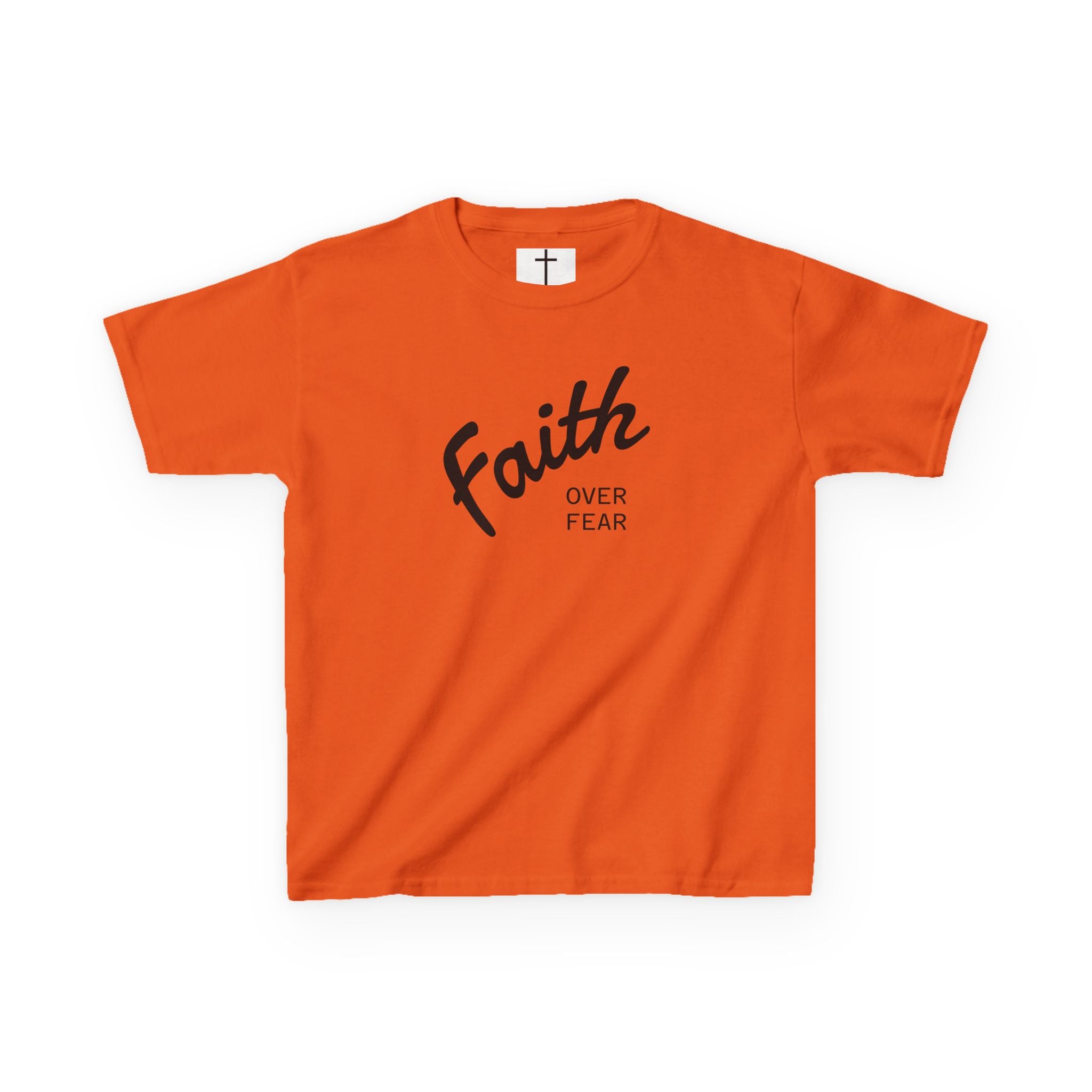 Faith Over Fear Kids T-Shirt | Christian Typography Tee