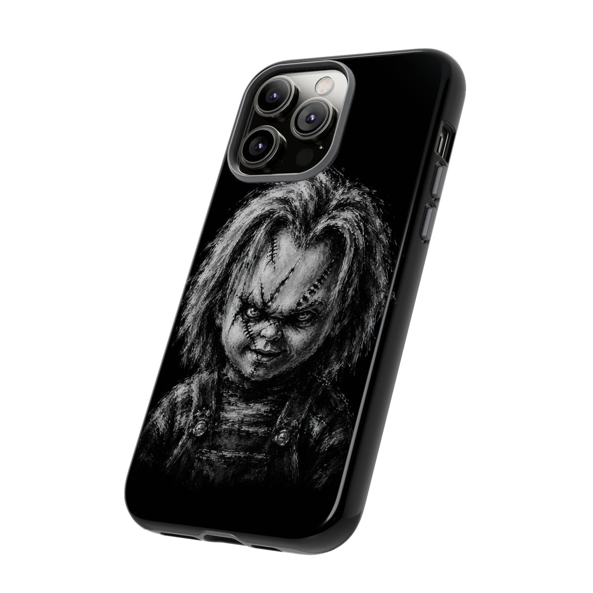 Horror Doll Phone Case - Chucky-Inspired Creepy Portrait Tough Case