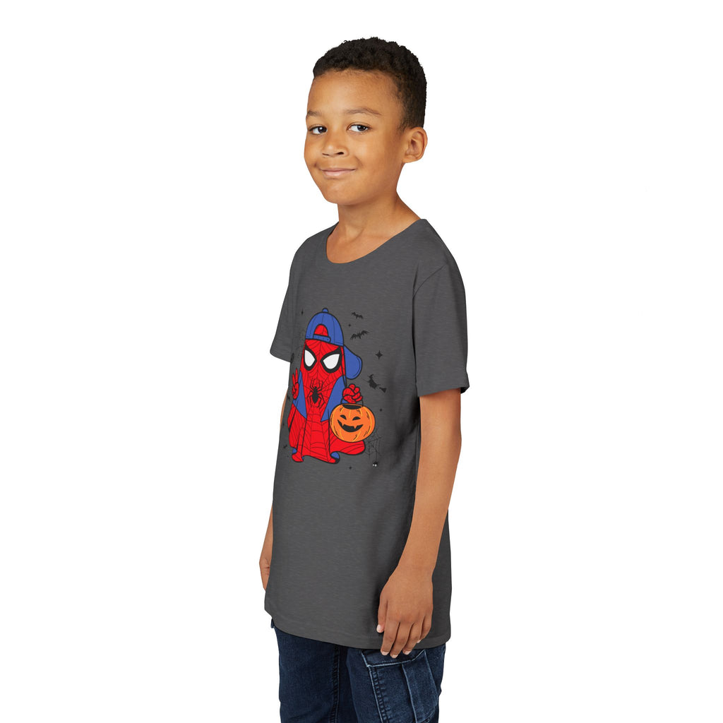 Kids Halloween Spider Superhero Tee – Cute Trick-or-Treat Pumpkin Design