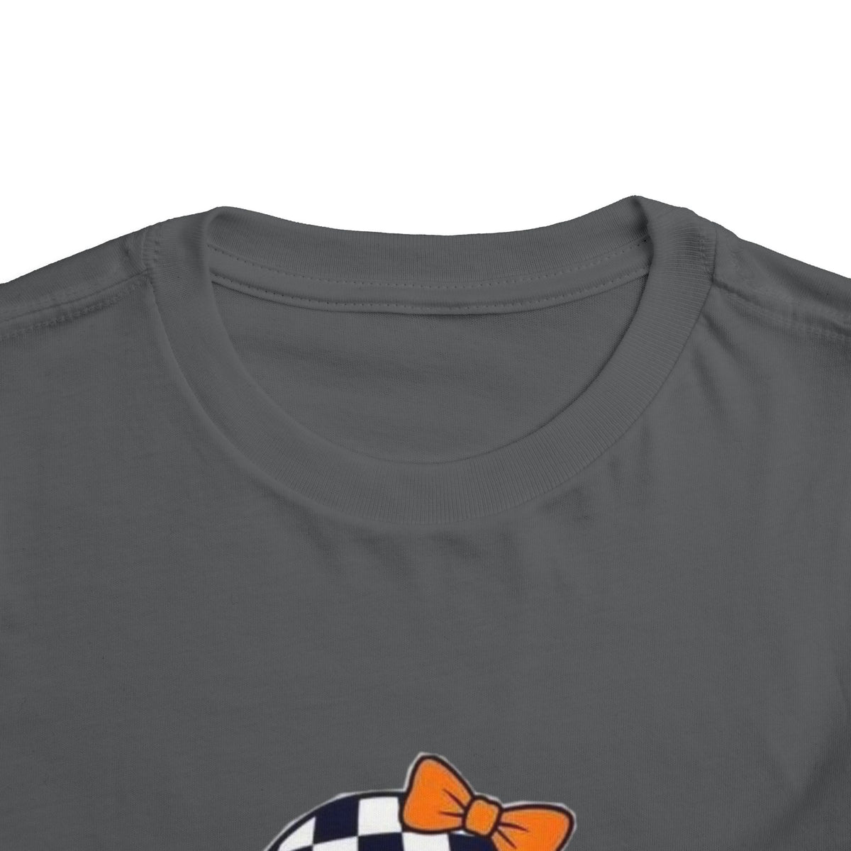 Checkerboard Ghost Toddler Tee — Cute Halloween Bubblegum Design