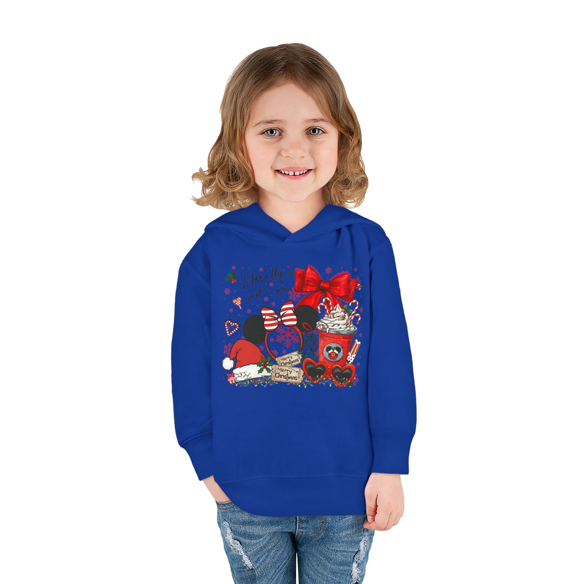 Toddler Hoodie - Christmas Minnie Gift Set Graphic ("Holidays just for me")