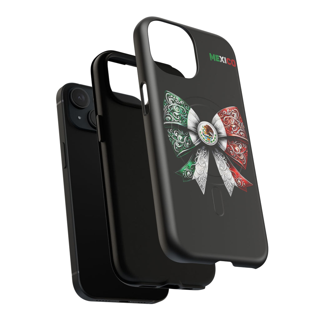 Mexican Flag Bow Tough Magnetic Phone Case — Patriotic Mexico iPhone Cover