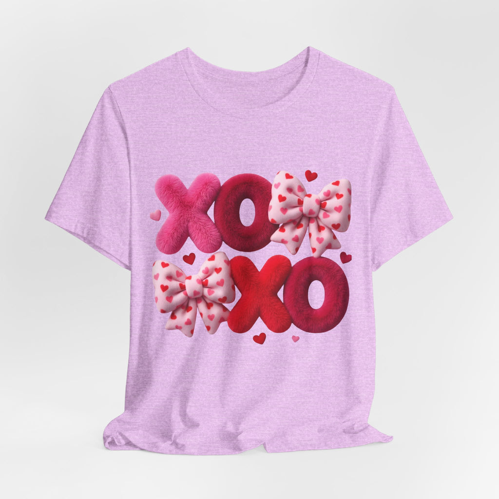 XOXO Bow Hearts T-Shirt | Love Scribble Back Tee