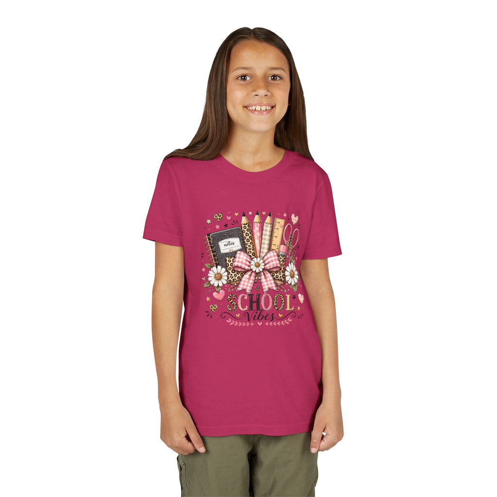 Youth Tee — "School Vibes" Back-to-School Graphic