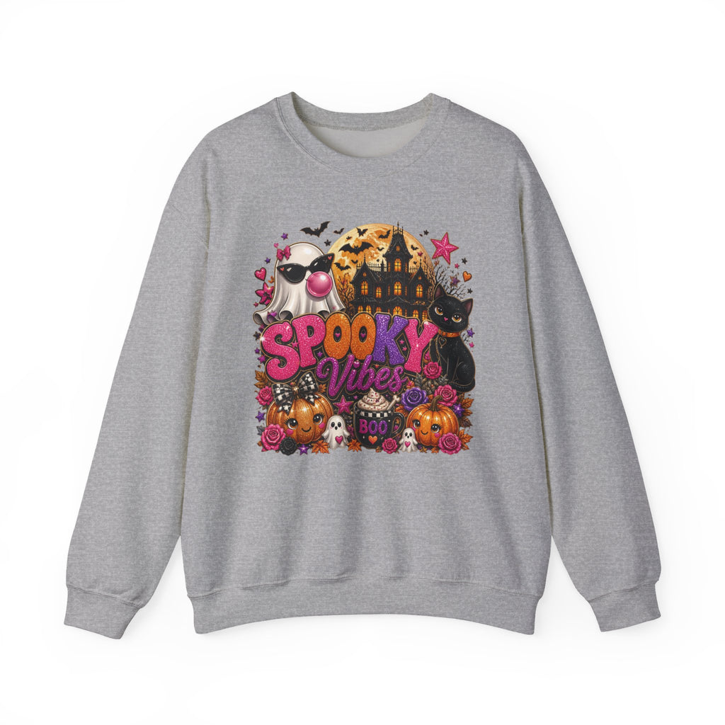 Sweatshirt — "Spooky Vibes" Halloween Graphic Crewneck