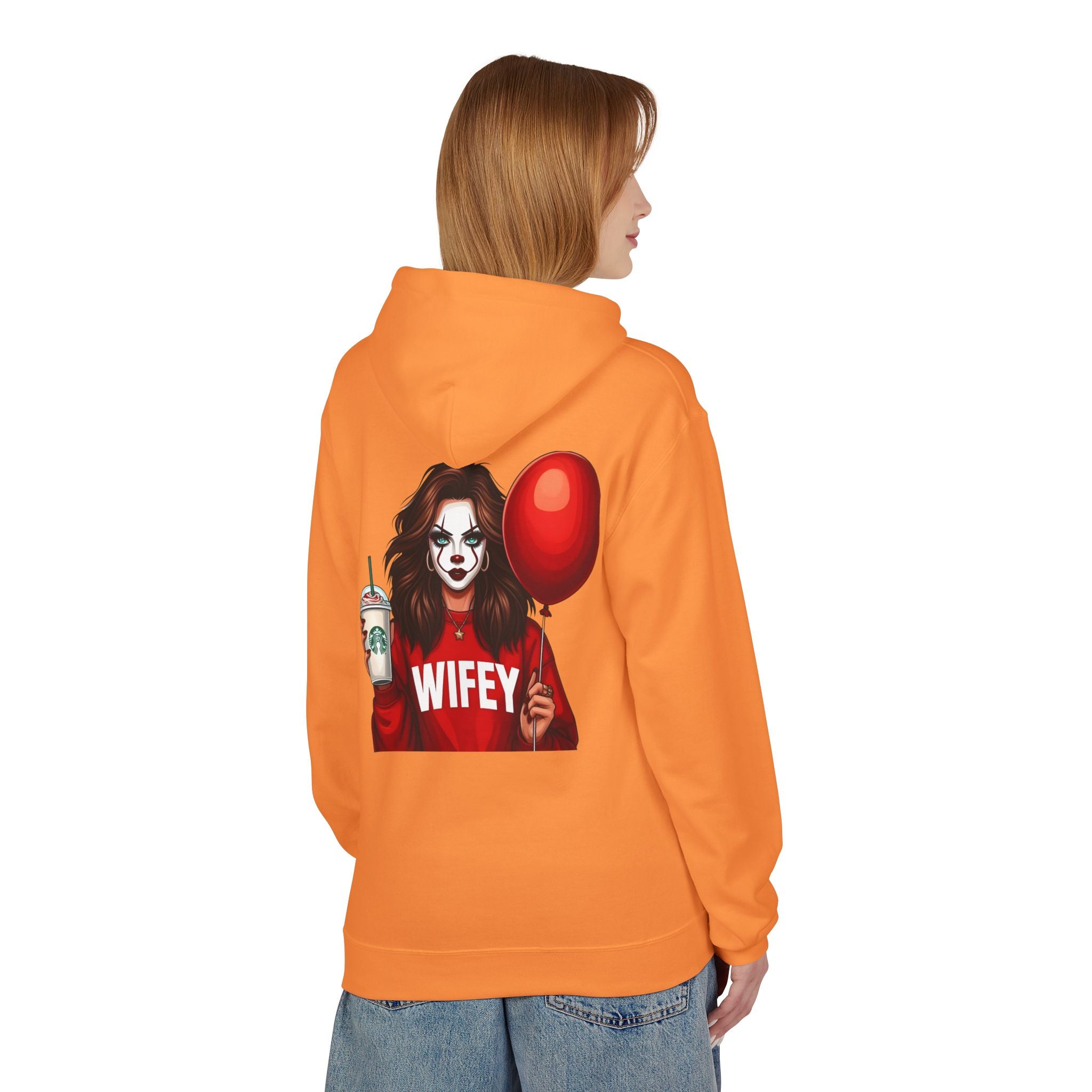 Horror Clown Girl Hoodie – Dark Balloon Graphic Pullover