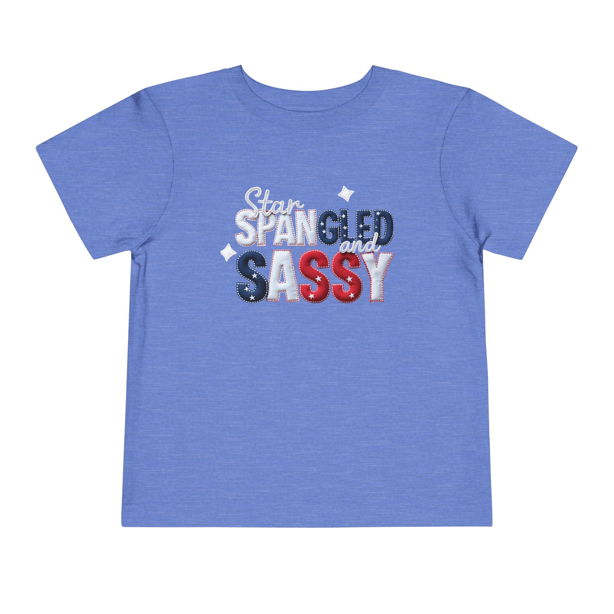 Toddler Tee - "Stay Spangled Sassy" Patriotic Bow 4th of July Shirt