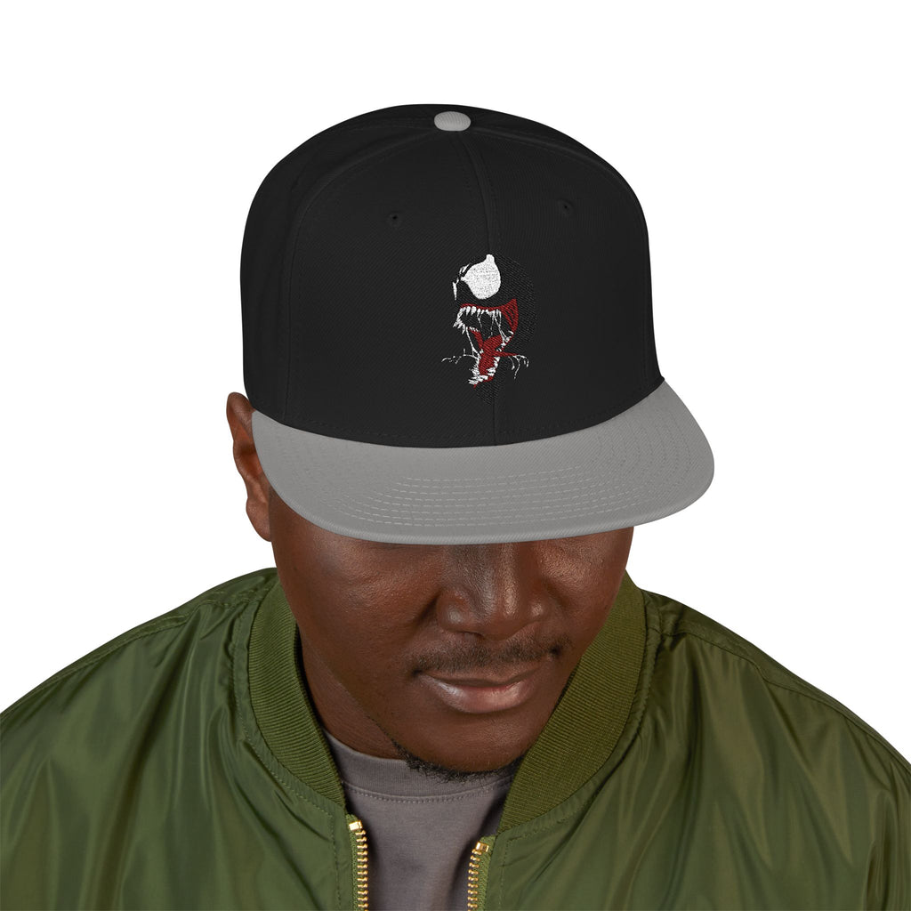 Embroidered Skull & Roses Snapback Hat — Gothic Streetwear Cap