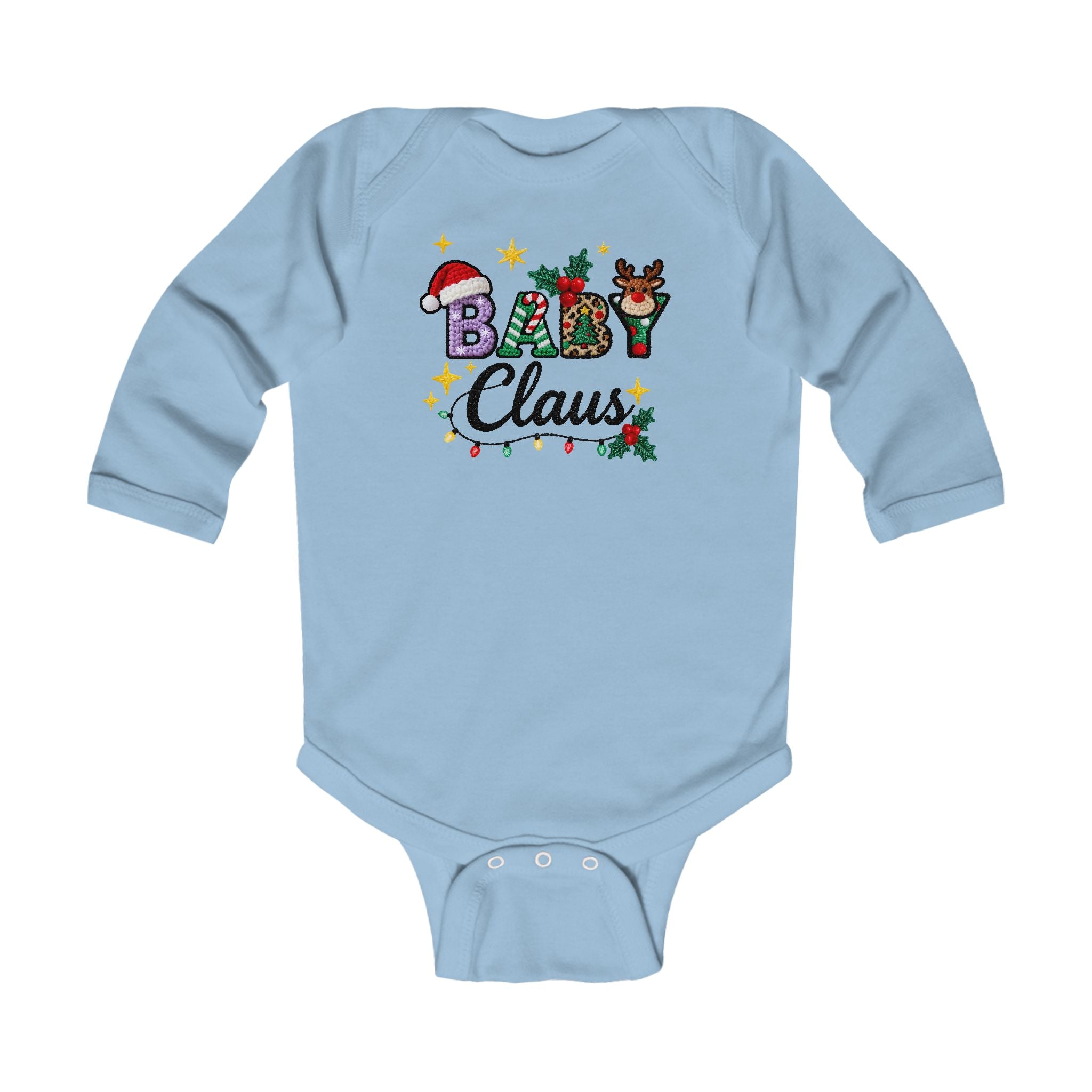Baby Claus Infant Long Sleeve Bodysuit — Cute Christmas Holiday Baby Outfit