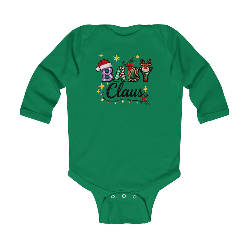 Baby Claus Infant Long Sleeve Bodysuit — Cute Christmas Holiday Baby Outfit