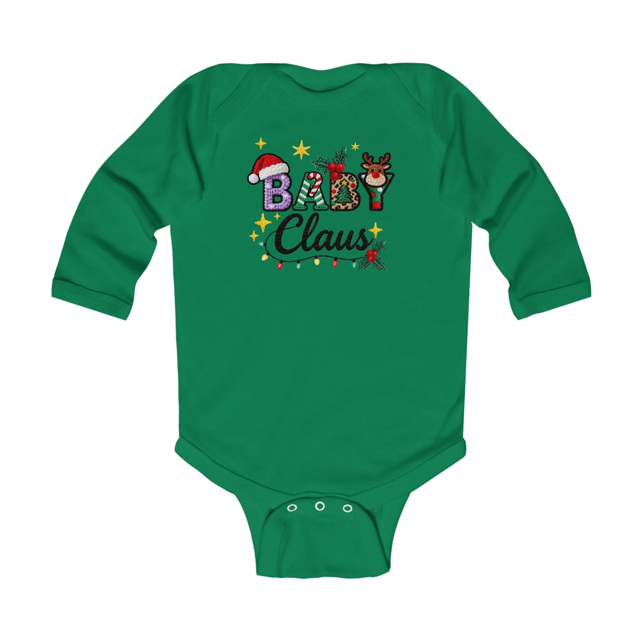 Baby Claus Infant Long Sleeve Bodysuit — Cute Christmas Holiday Baby Outfit