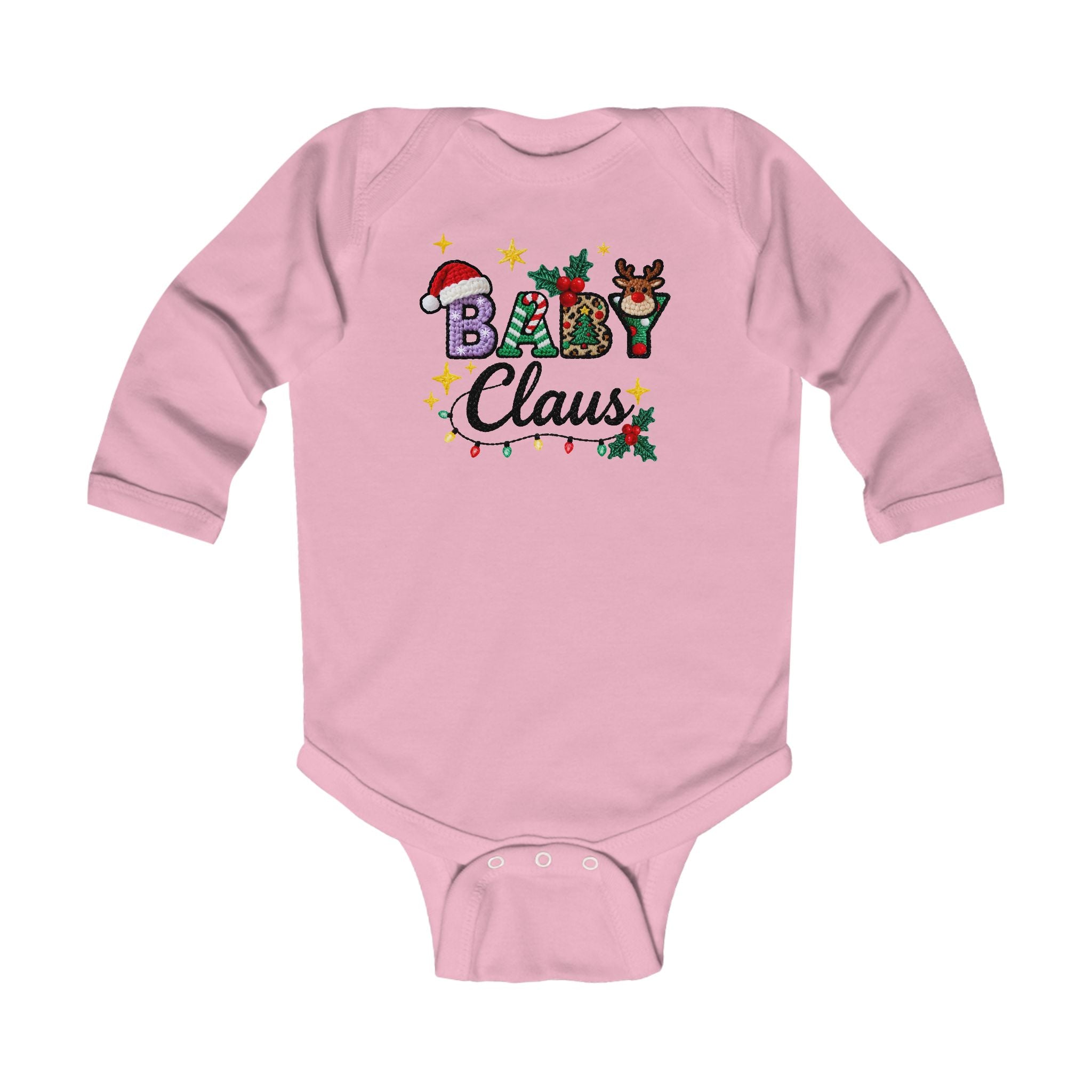 Baby Claus Infant Long Sleeve Bodysuit — Cute Christmas Holiday Baby Outfit