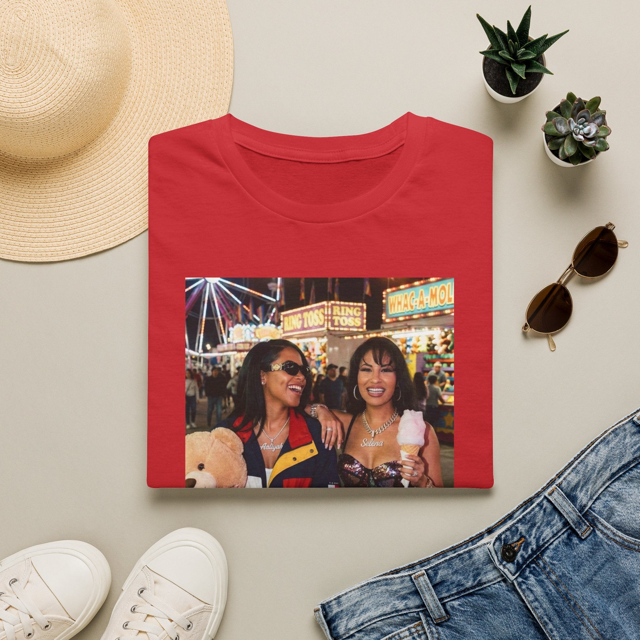 Photo Carnival T‑Shirt — Retro Fair Friends Tee (Cotton Graphic)