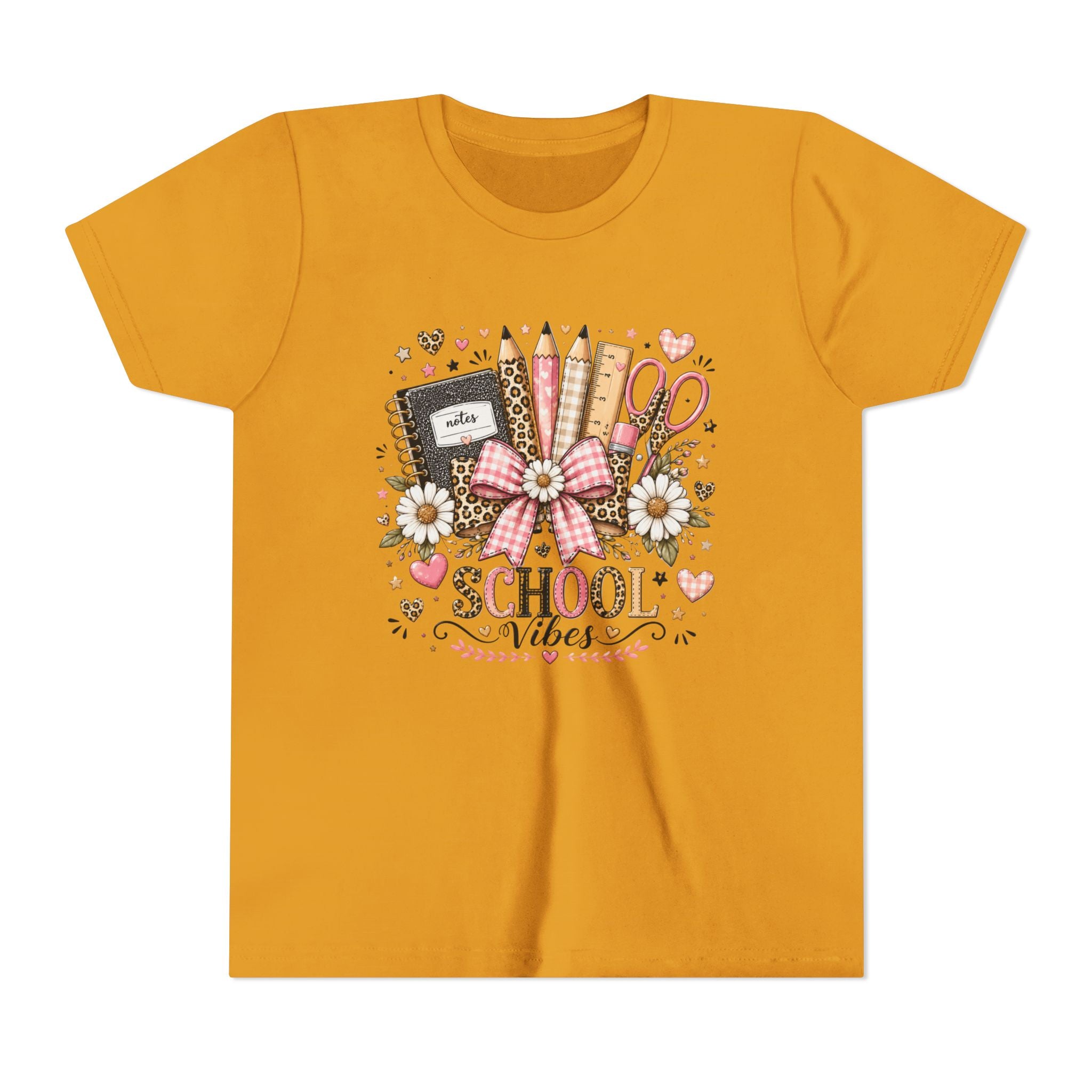 Youth Tee — "School Vibes" Back-to-School Graphic