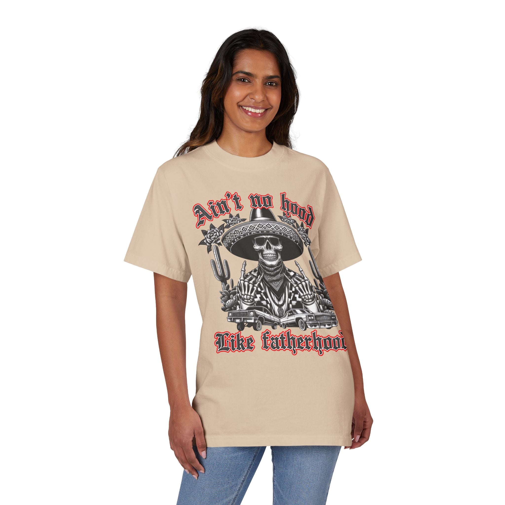 Fatherhood Skull T-Shirt — “Ain’t No Hood Like Fatherhood” Graphic Tee