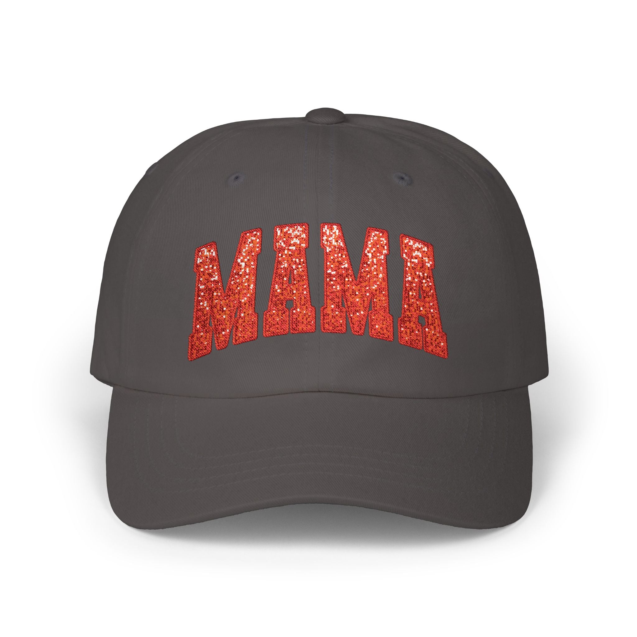 Glitter MAMA Cap | Dad Cap Hat, Sequin Text Embroidered Style