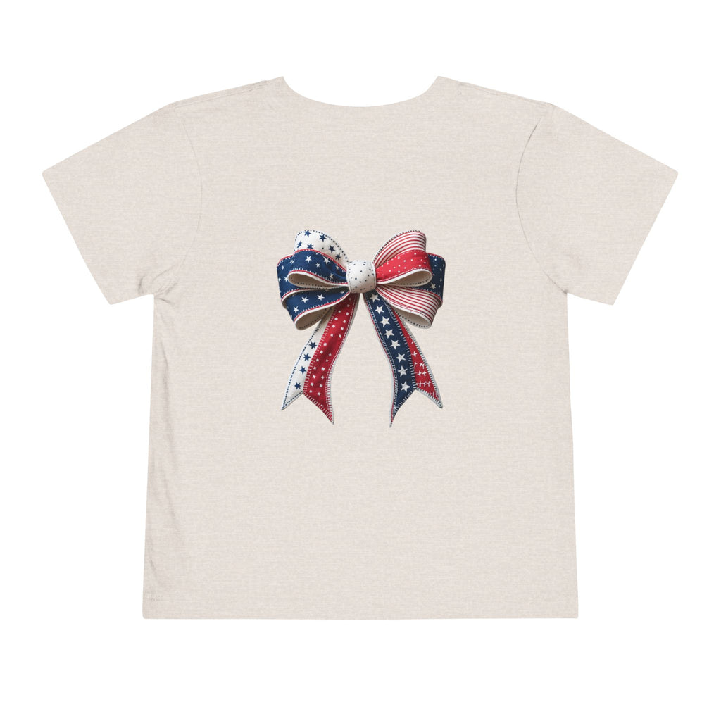 Toddler Tee - "Stay Spangled Sassy" Patriotic Bow 4th of July Shirt