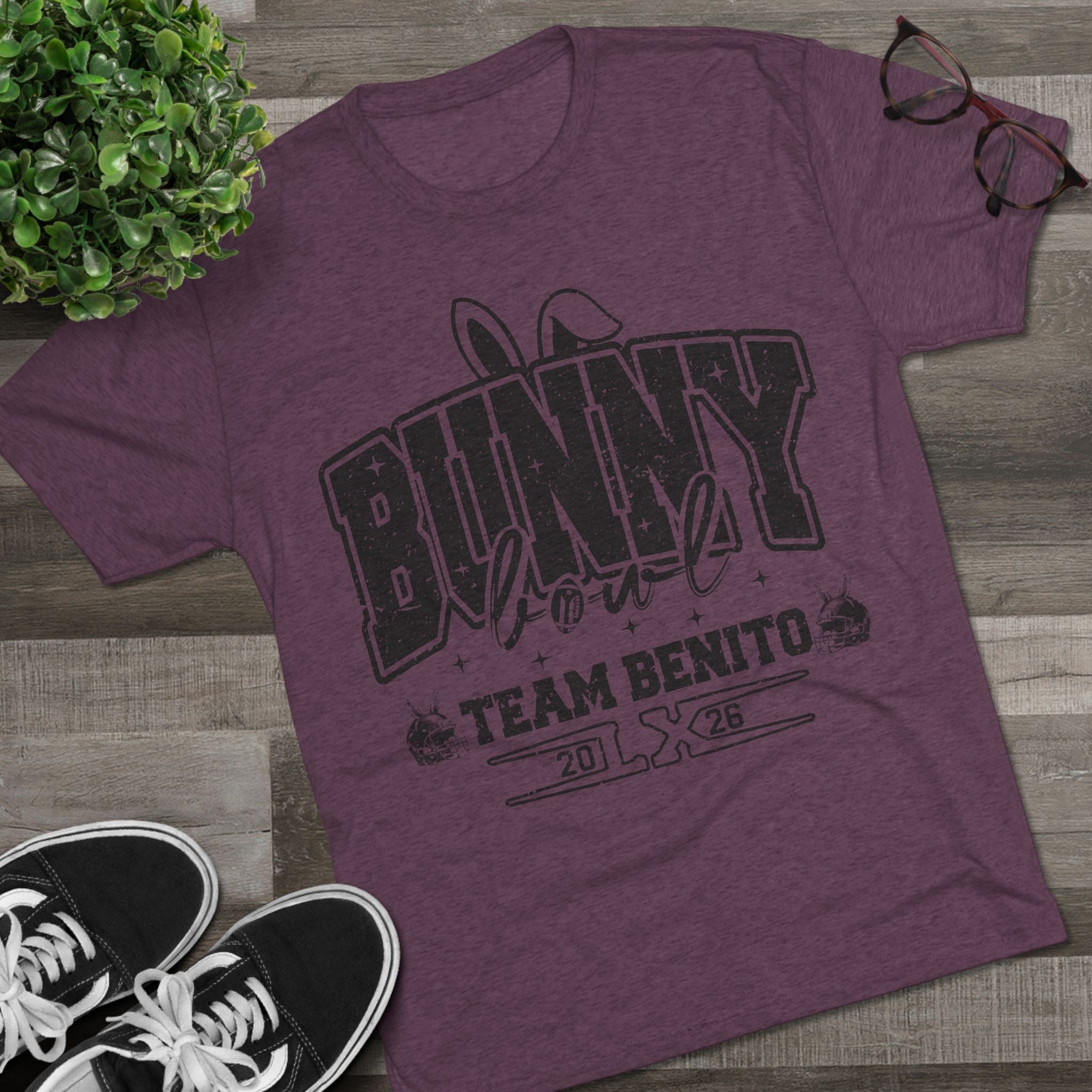 Bunny Bowl Team Benito Tee — Vintage Sports Easter Rabbit Graphic Shirt