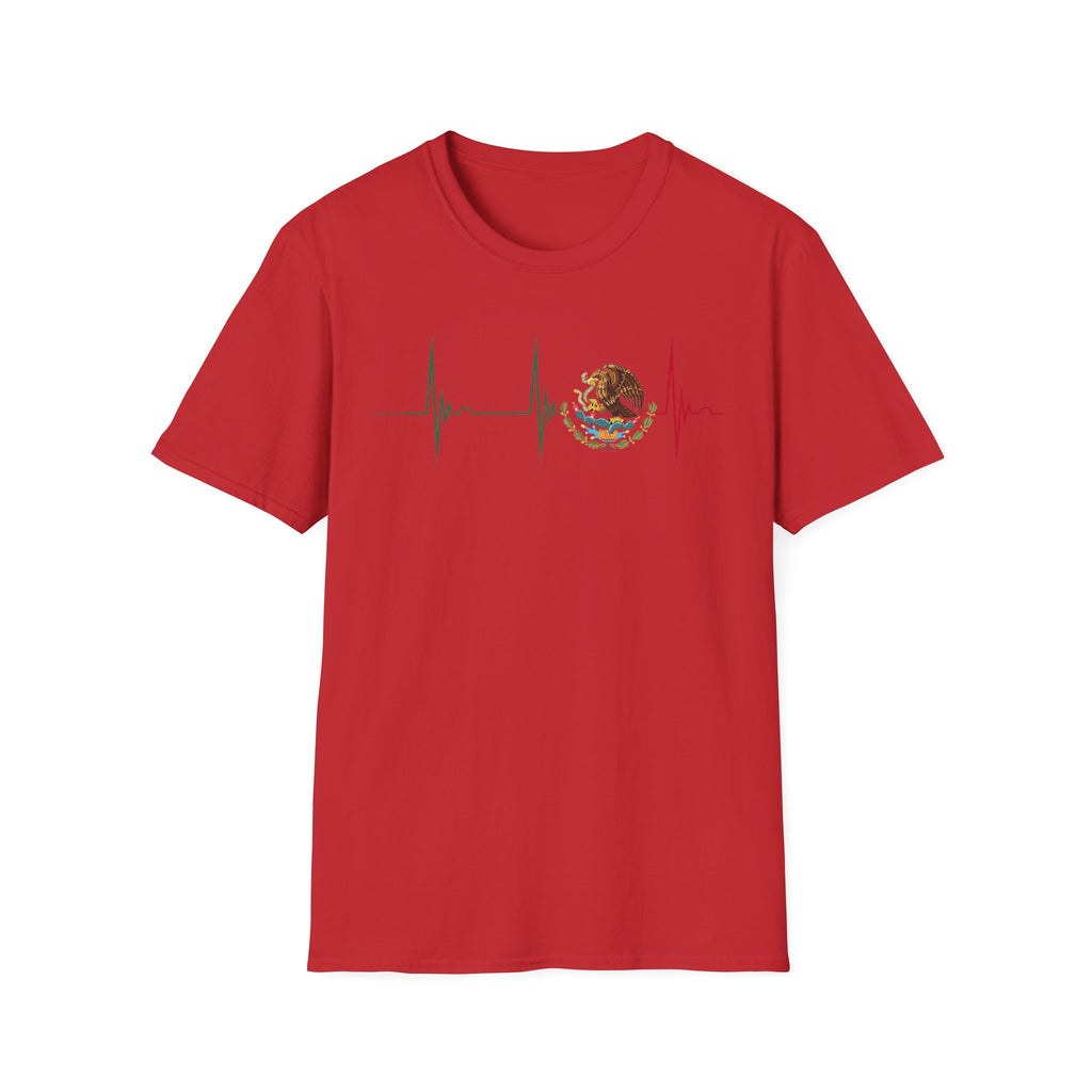 Mexican Heartbeat T-Shirt — Mexican Flag Eagle ECG Graphic Tee