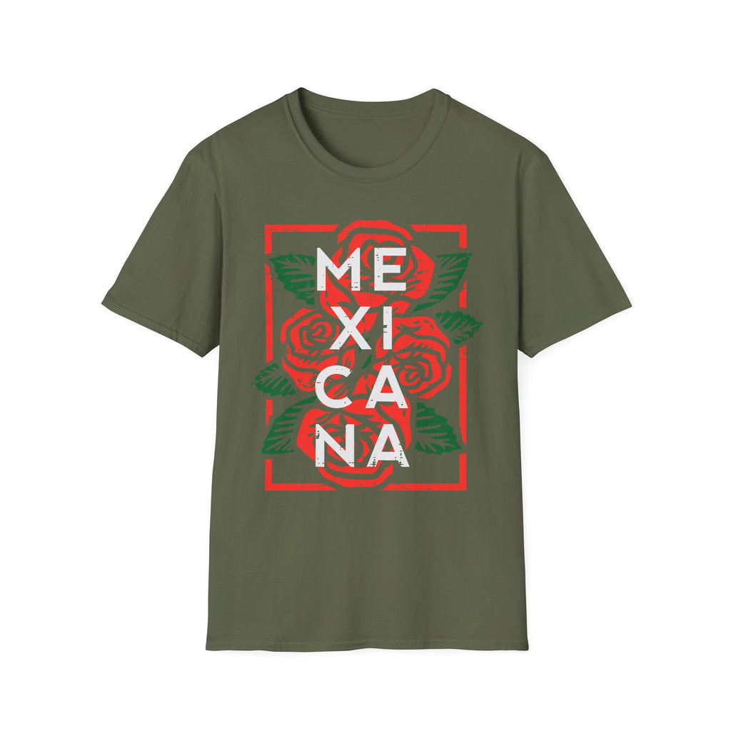 Mexicana Rose T-Shirt — Bold Floral Mexico Pride Tee