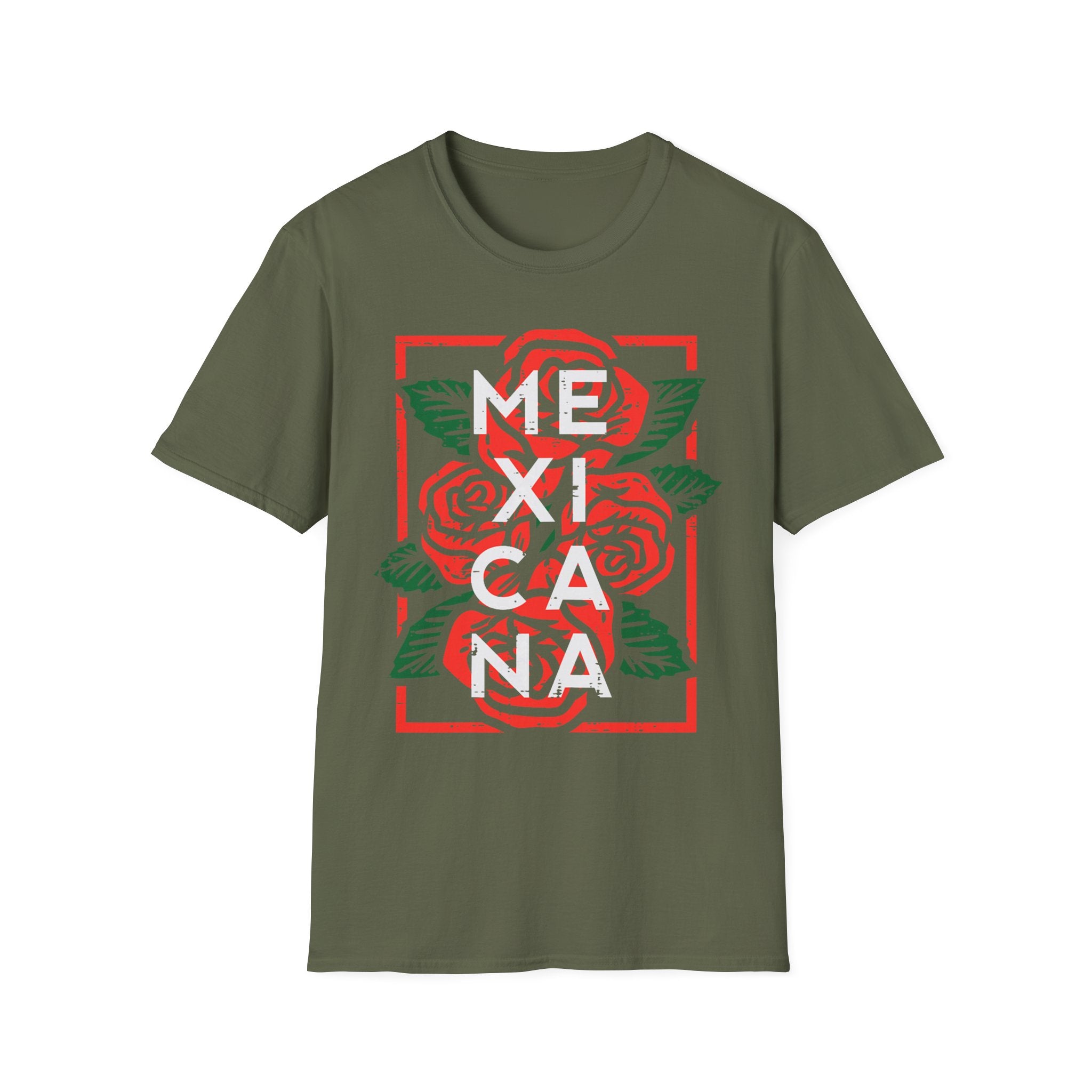 Mexicana Rose T-Shirt — Bold Floral Mexico Pride Tee