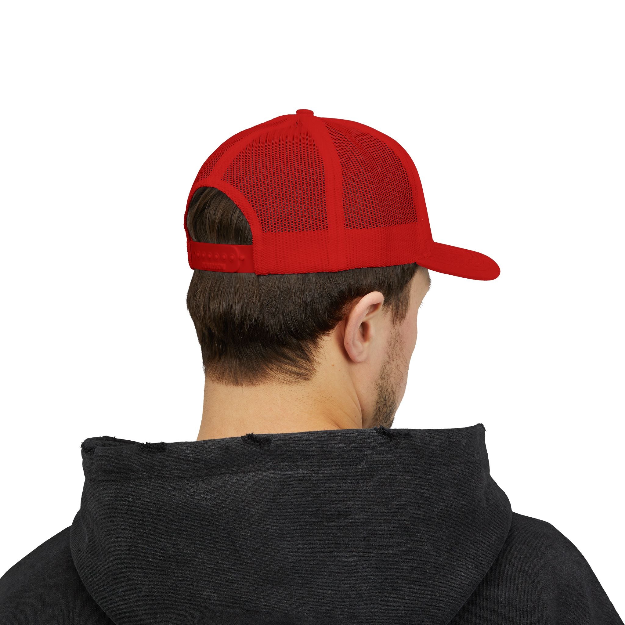 Embroidered Red Rose Trucker Cap