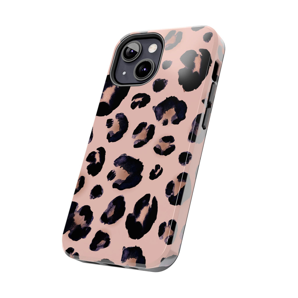 Leopard Print Tough Phone Case — Pink Animal Print Protective Cover