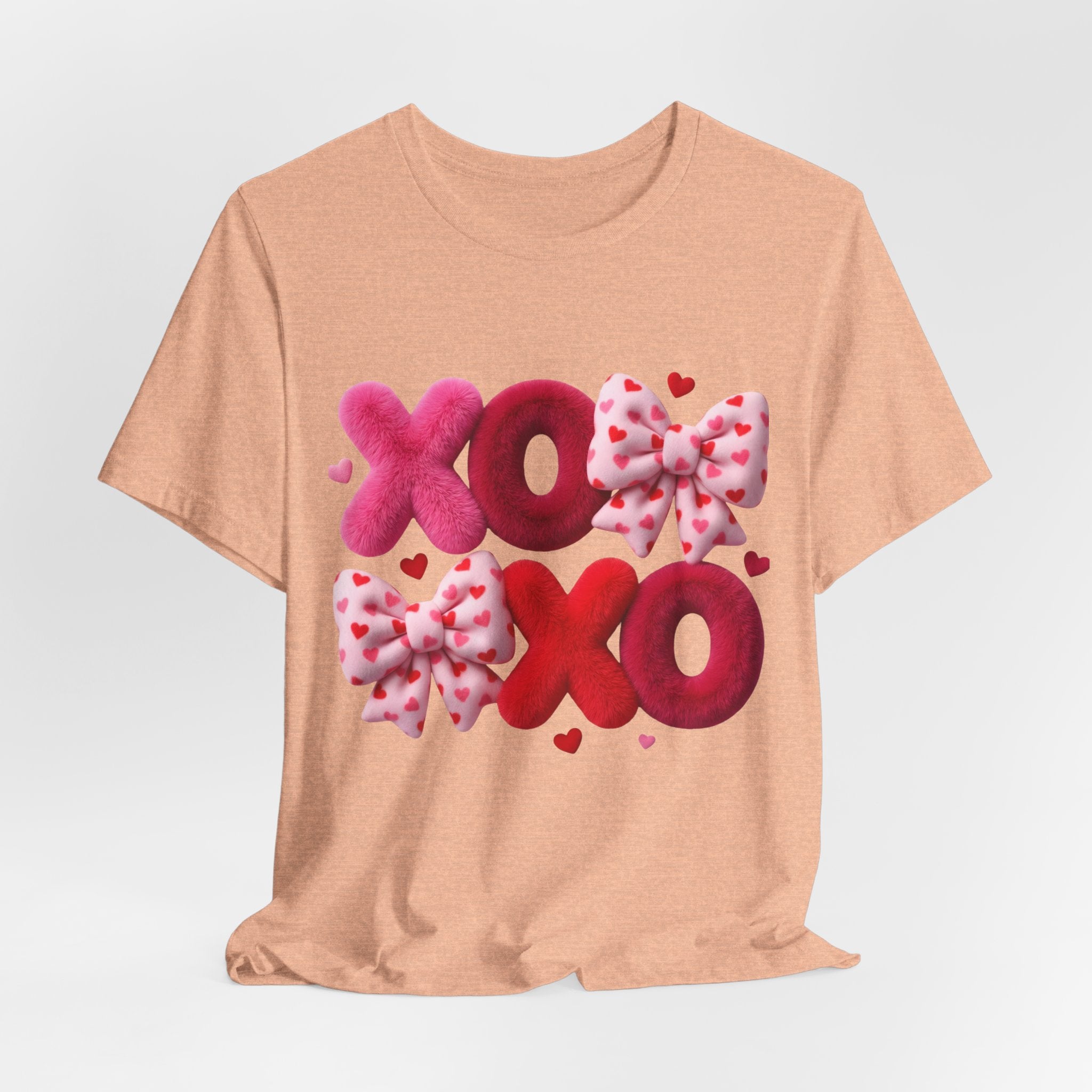 XOXO Bow Hearts T-Shirt | Love Scribble Back Tee