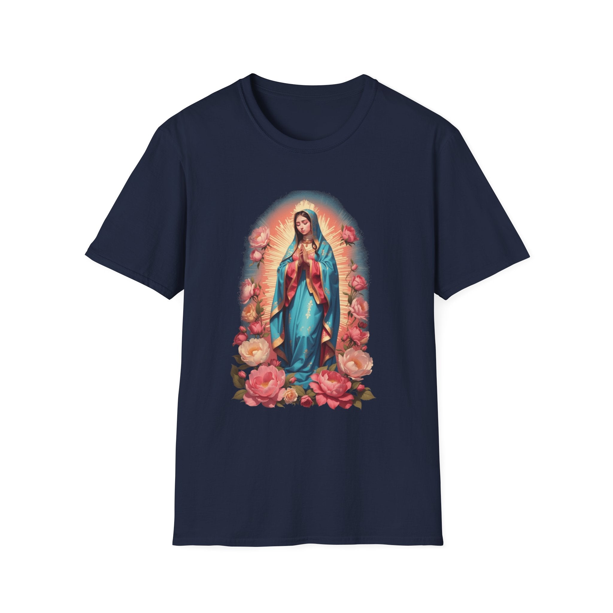 Virgin Mary Pray T-Shirt – Religious Catholic Tee with Colossians 4:2