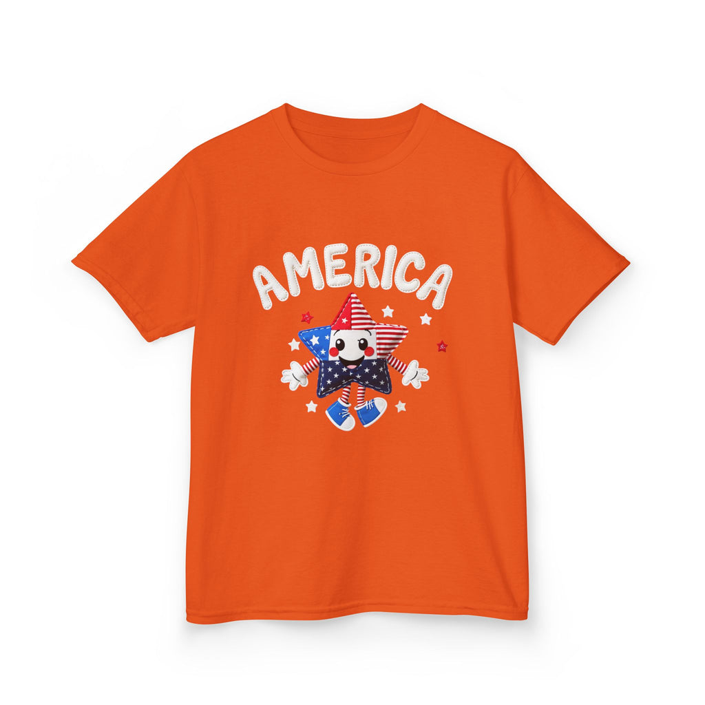 Kids Tee - Cute Patriotic Star 'America' Fourth of July Shirt