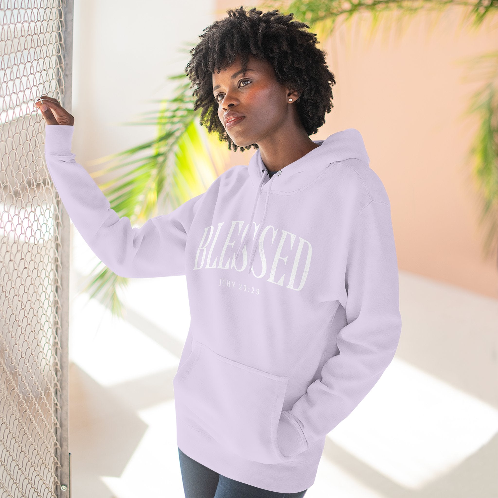 Blessed Fleece Hoodie — Cozy "BLESSED" Pullover for Faith & Everyday Comfort