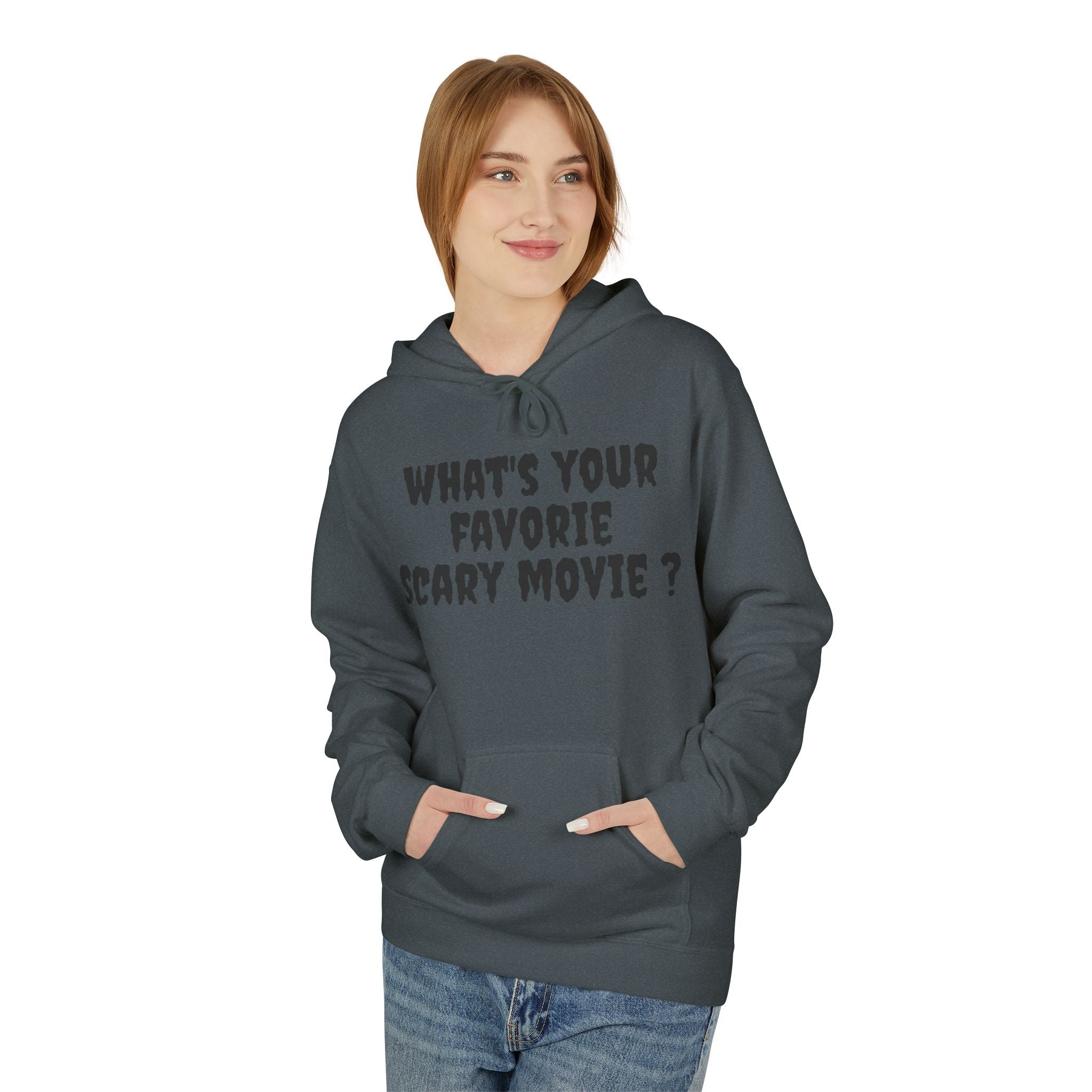 Horror Mama Hoodie — 'What's Your Favorite Scary Movie?' Graphic Hooded Sweatshirt