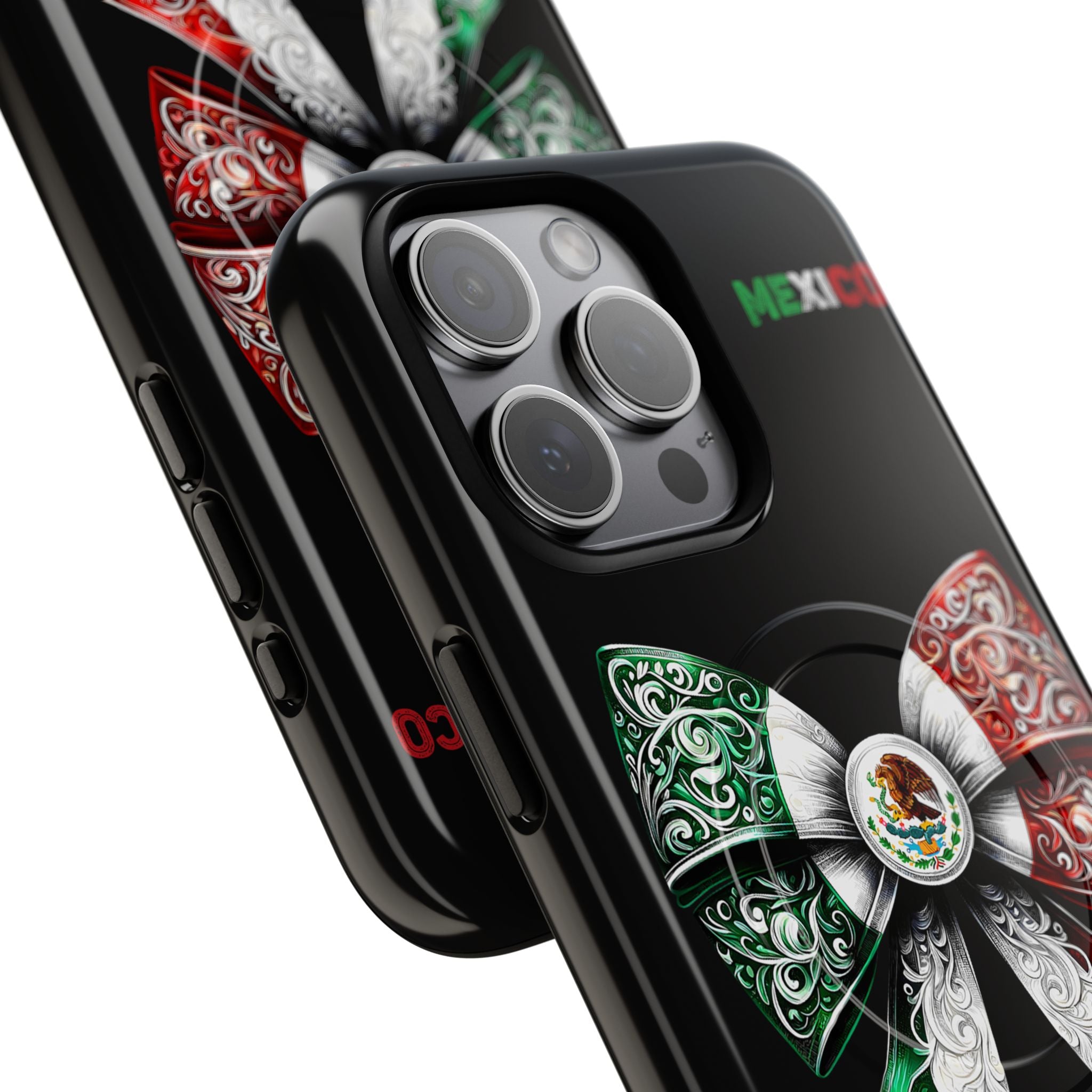 Mexican Flag Bow Tough Magnetic Phone Case — Patriotic Mexico iPhone Cover