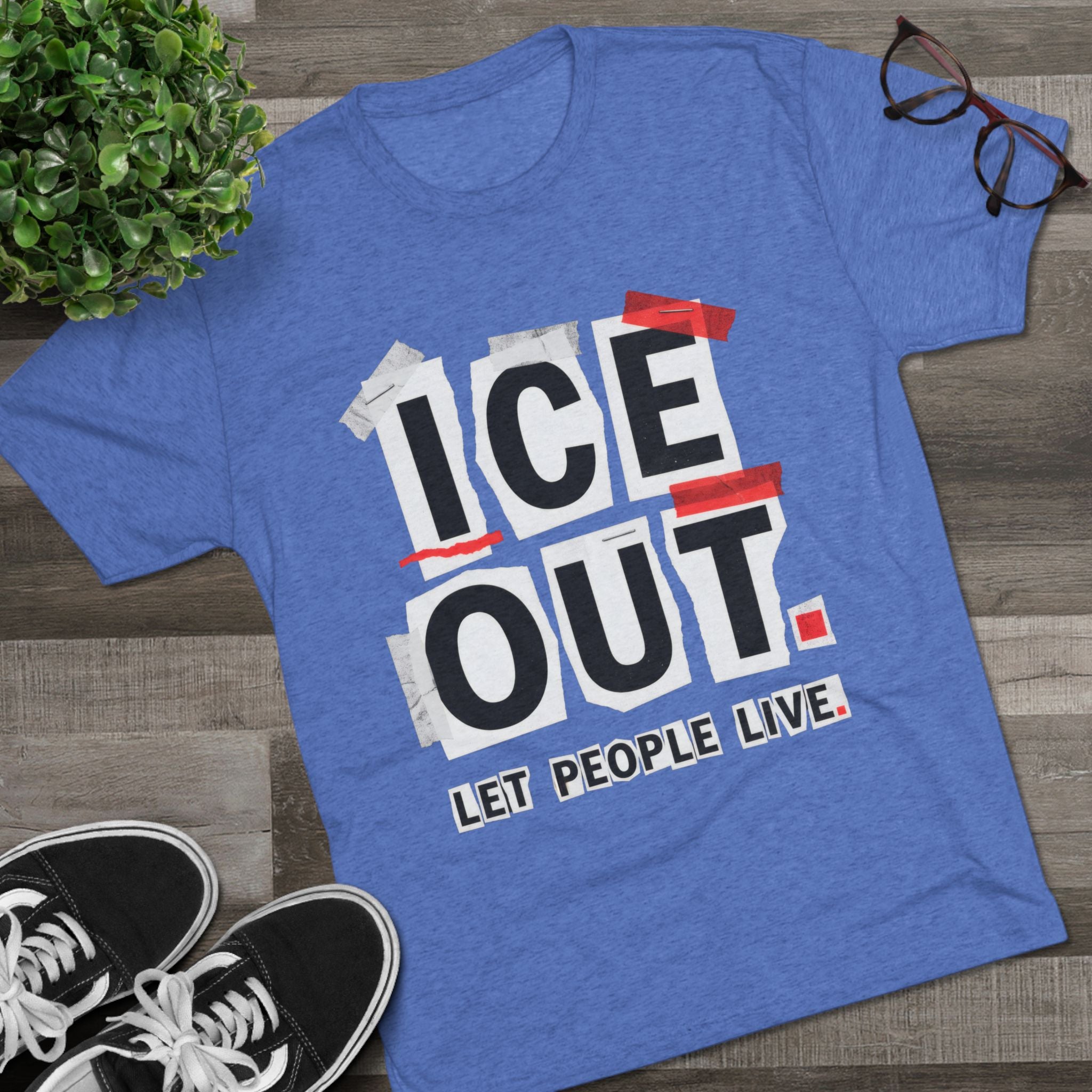 Ice Out Tee — "Let People Live" Graphic Crewneck