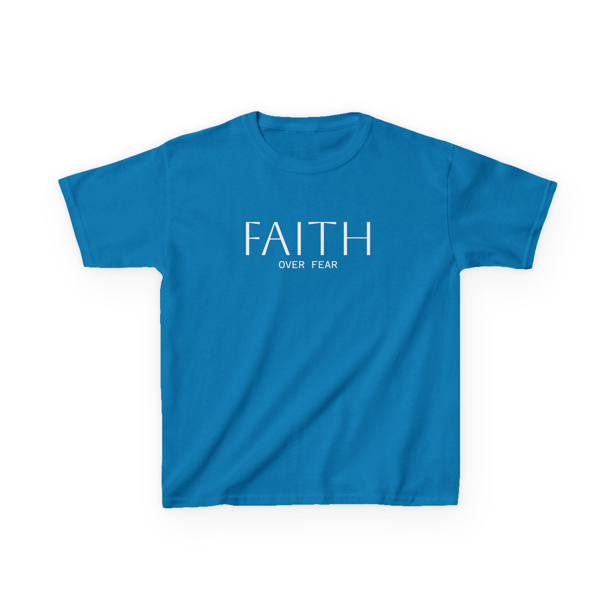 Faith Over Fear Kids Tee | Inspirational Christian Youth Shirt