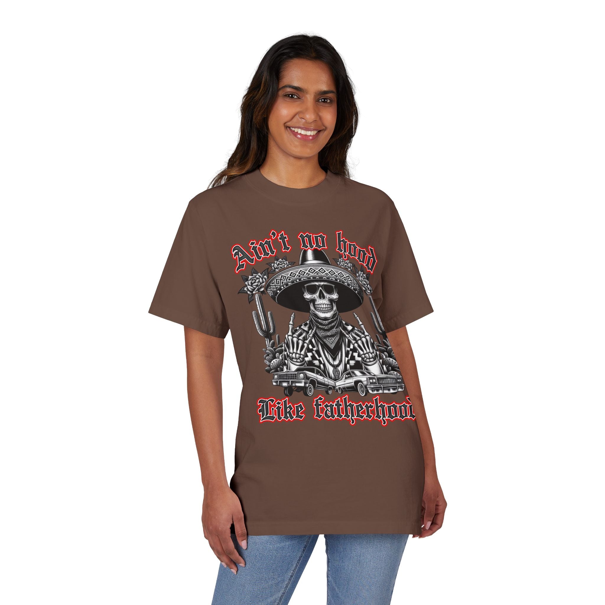 Fatherhood Skull T-Shirt — “Ain’t No Hood Like Fatherhood” Graphic Tee