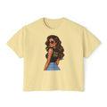 Boxy Tee — "In My Era" Afro Glam Graphic Top