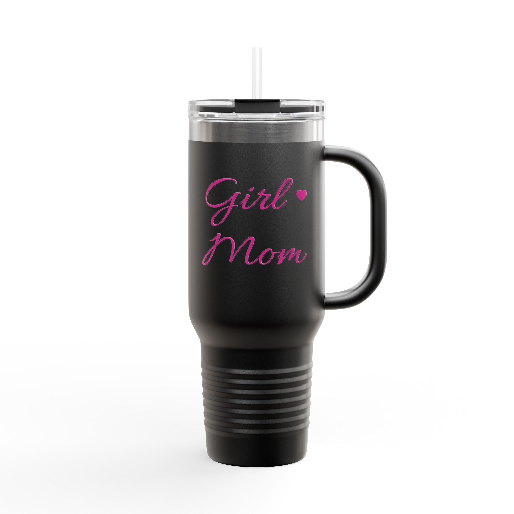 Girl Mom 40oz Insulated Travel Mug | Stainless Tumbler with Straw