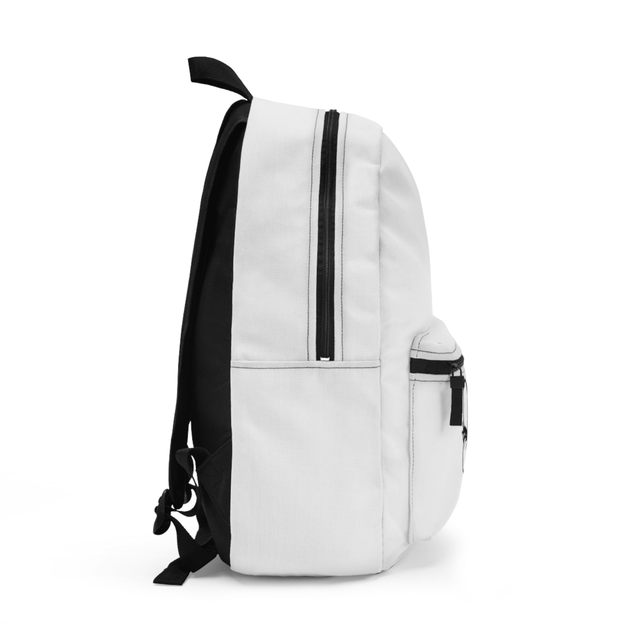 Hibiscus Sketch Backpack — Minimal Floral Travel & School Bag