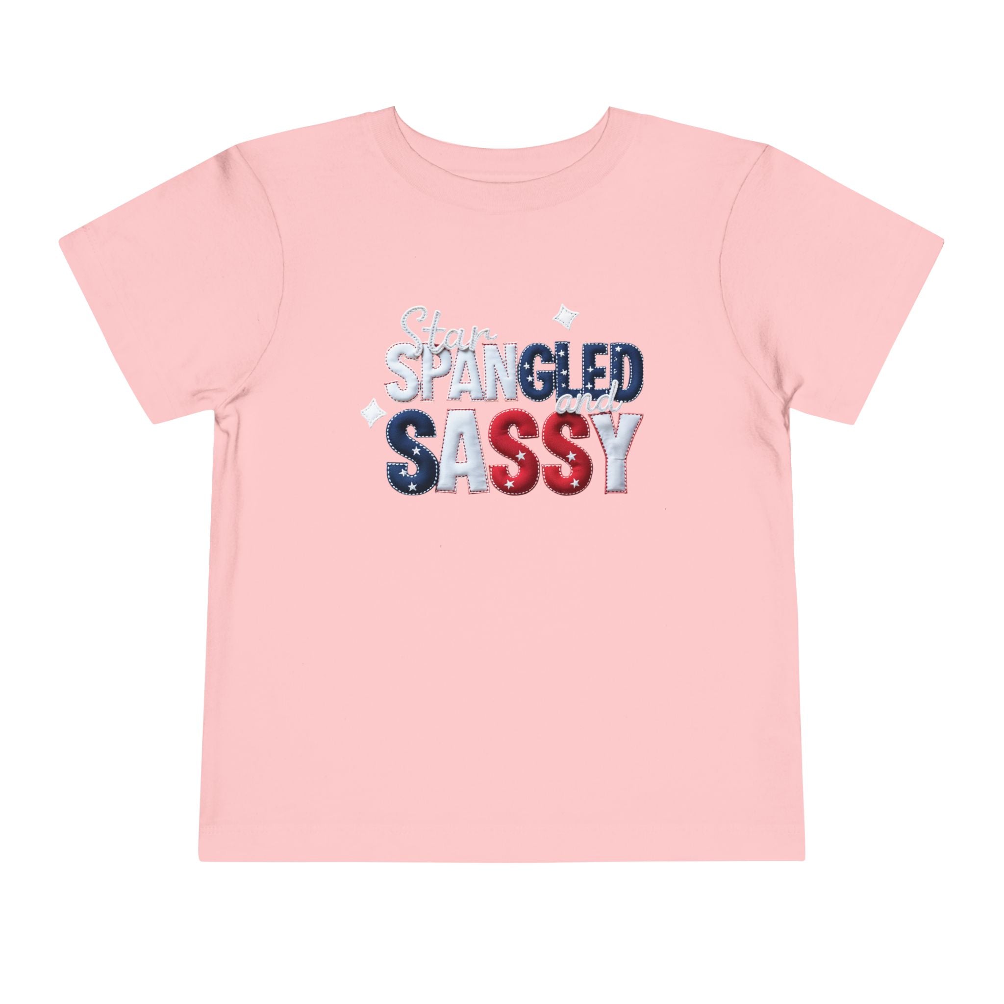 Toddler Tee - "Stay Spangled Sassy" Patriotic Bow 4th of July Shirt